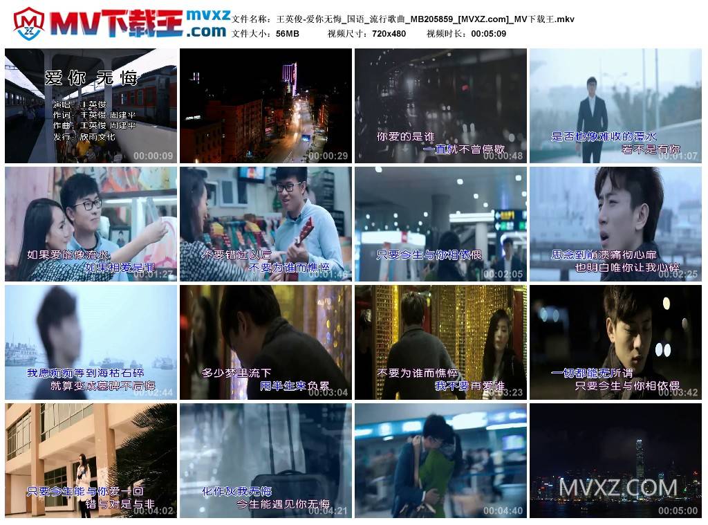 王英俊-爱你无悔_国语_流行歌曲_MB205859